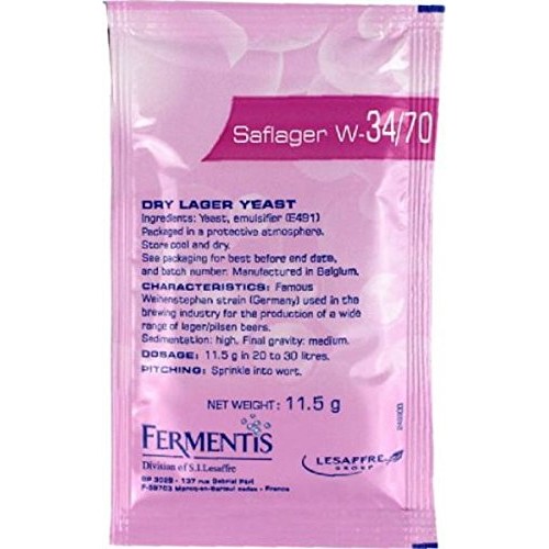 Fermentis Saflager W34/70 Beer Yeast Lager And Pilsner Ales 11.5