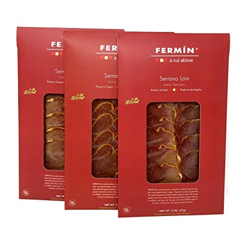 Serrano Loin Sliced 2 Oz 3 Pack By Fermin | Lomo Serrano Lonch