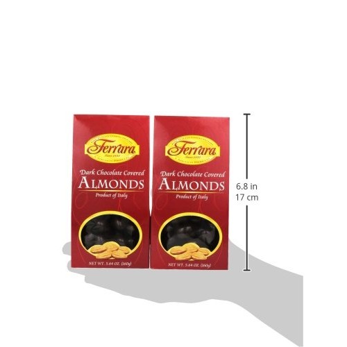Ferrara Dark Chocolate Covered Almonds, 5.6-Ounce Boxes Pack Of 4