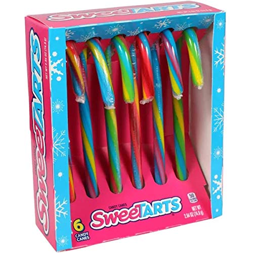 Ferrara 1 Box Sweetarts Candy Canes - 3 Flavors: Blue Punch, G