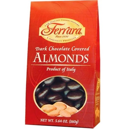 Ferrara Dark Chocolate Covered Almonds, 5.6-Ounce Boxes Pack Of 4