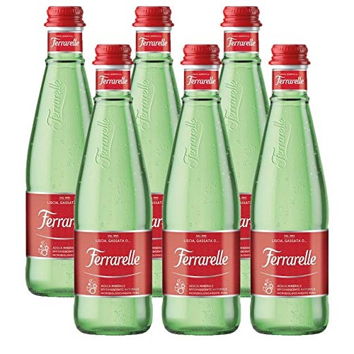 Ferrarelle Sparkling Water, Natural Mineral Water, 11.2 Oz Glass