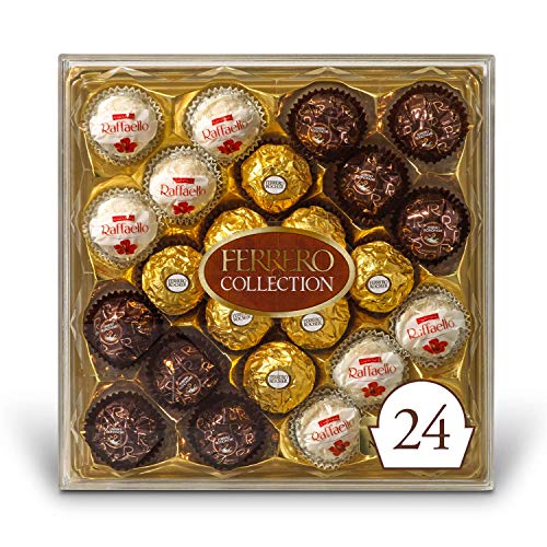 Ferrero Rocher Fine Hazelnut Milk Chocolates, 24 Count, Assorted