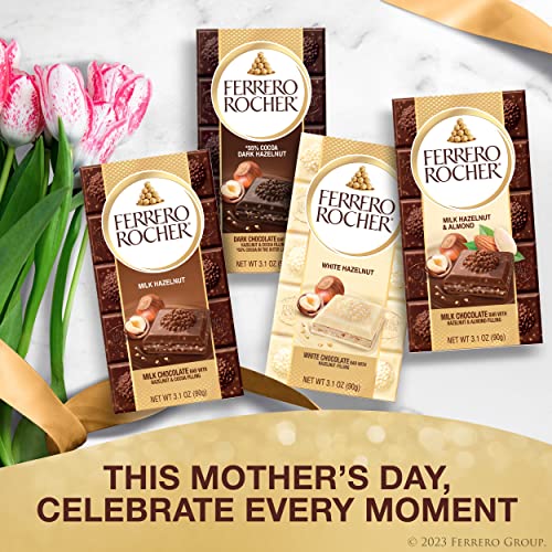 Ferrero Rocher Premium Chocolate Bars, White Chocolate Hazelnut ...