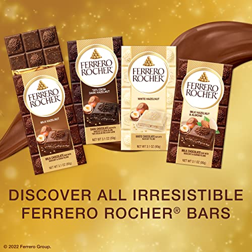 Ferrero Rocher Premium Chocolate Bars, White Chocolate Hazelnut ...