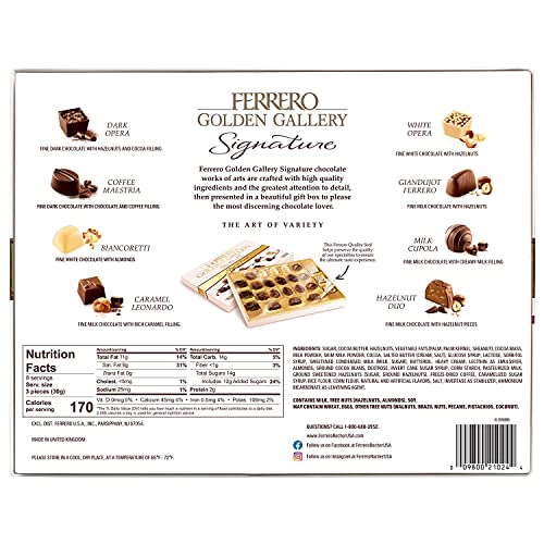 Ferrero Golden Gallery Signature Fine Assorted Chocolates, Candy...