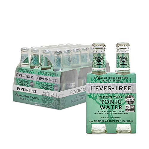 Fever-Tree Elderflower Tonic Water Glass Bottles, No Artificial