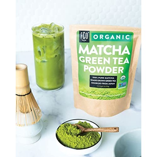FGO Organic Matcha Green Tea Powder, Japanese Culinary Grade, Re...