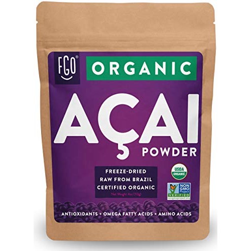 Organic Acai Powder Freeze-Dried | 4Oz Resealable Kraft Bag |