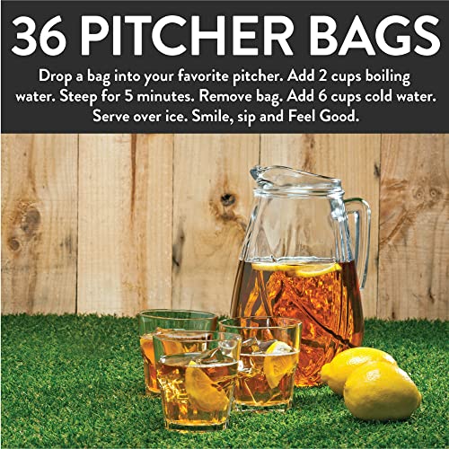 Organic Black Iced Tea Bags | 36 Pitcher Bags | Eco-Conscious Te...