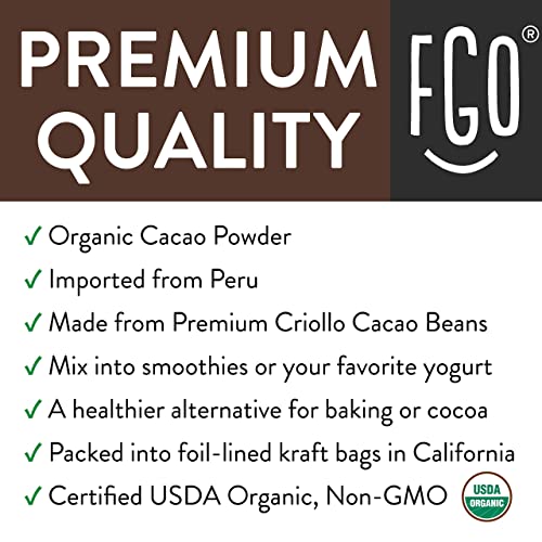 Organic Cacao Powder | Premium Criollo Beans from Peru | 32oz Re...