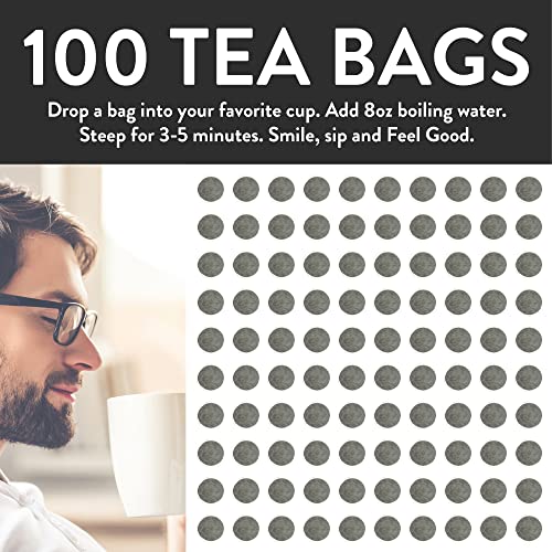 Organic Ginger Peach Black Tea Bags | 100 Tea Bags | Eco-Conscio...