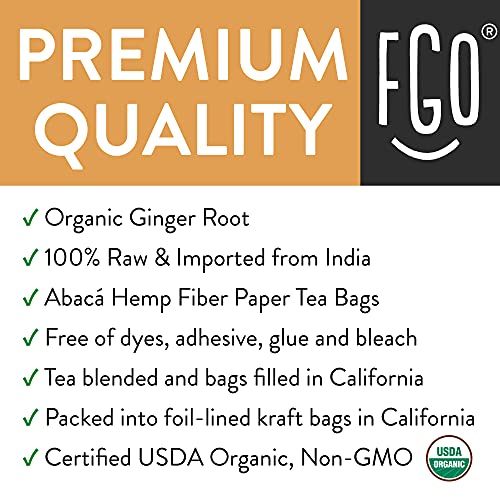 Organic Ginger Tea Bags | 20 Tea Bags | Eco-Conscious Tea Bags I