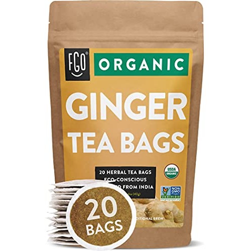 Organic Ginger Tea Bags | 20 Tea Bags | Eco-Conscious Tea Bags I