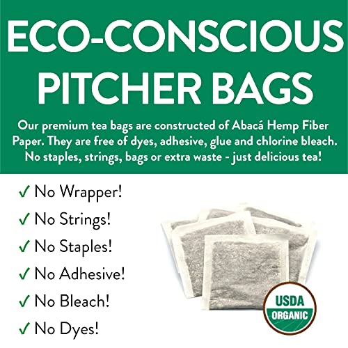 Organic Green Iced Tea Bags | 36 Pitcher Bags | Eco-Conscious Te...