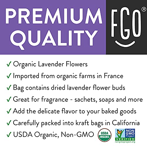 Organic Lavender Flowers Dried | Perfect For Tea, Baking, Lemona