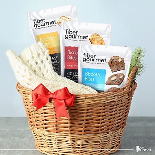 Fiber Gourmet Biscotti Bites, 3-Flavor Bundle Biscotti Cookies ...