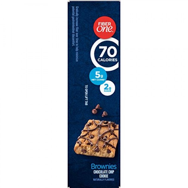 Fiber One 70 Calorie Brownie Chocolate Chip Cookie, 6 Count, 5.