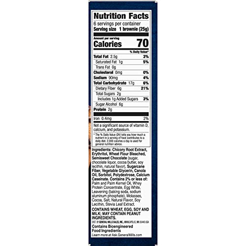 Fiber One 70 Calorie Brownie Chocolate Chip Cookie, 6 Count, 5.