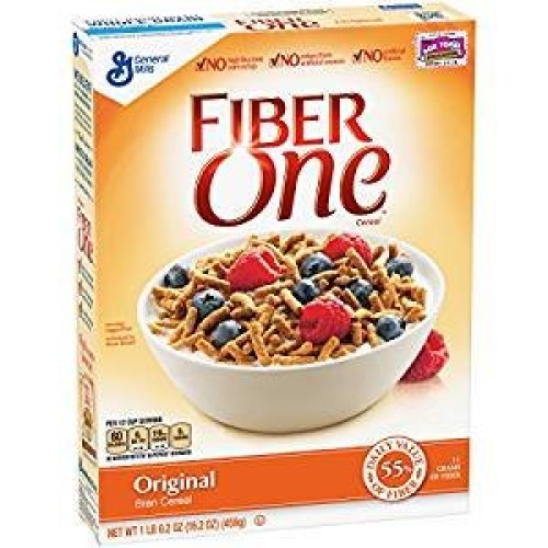 Fiber One Original Bran Cereal No High Fructose 16.2 Oz. Pack Of 3.