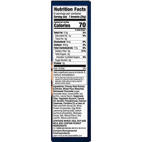 Fiber One Brownies, 70 Calories, 5 Net Carbs, Snacks, Chocolate