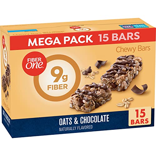 Fiber One Chewy Bars, Oats & Chocolate, Fiber Snacks, Mega Pack,...