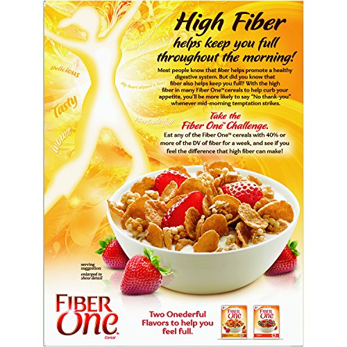 General Mills Fiber One Cereal, Honey Clusters, 14.25 Oz