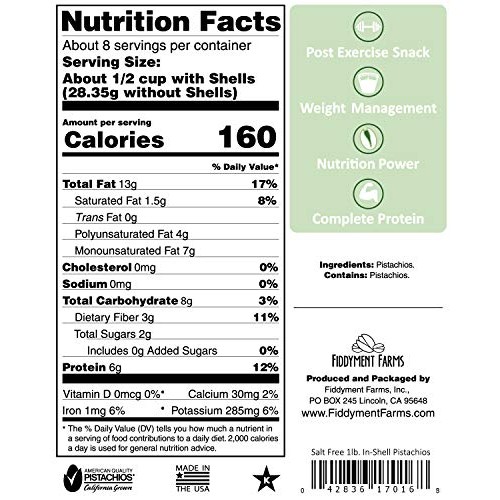 Fiddyment Farms 1 Lb Unsalted In-Shell Pistachios