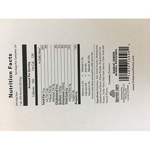 Fiddyment Farms 3Lb Garlic Onion In-Shell Pistachios