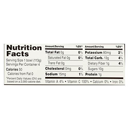 Peaches, 95% Organic, Diced, Cups , 4/4Oz Pack Of 6