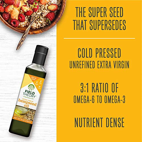 Extra Virgin Hemp Seed Oil, Cold-Pressed And Unrefined - Field T