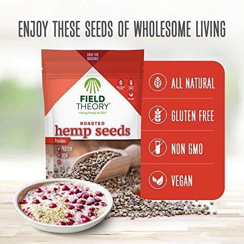 Field Theory Roasted Hemp Seeds, 8 Oz; Plant-Based Protein, Omeg