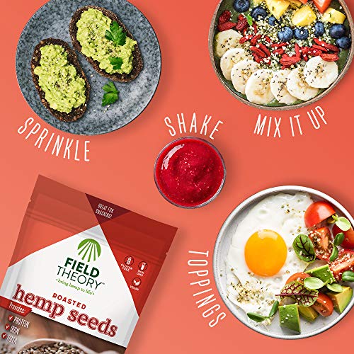 Field Theory Roasted Hemp Seeds, 8 Oz; Plant-Based Protein, Omeg