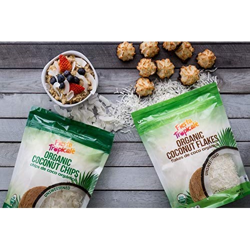 Organic Shredded Coconut Chips Large Coconut Flakes Unsweetene