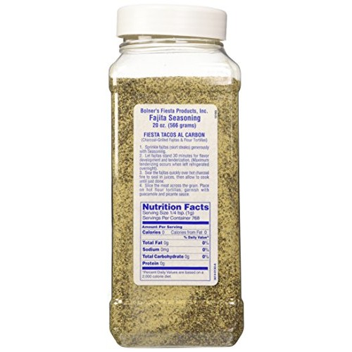 Bolners Fiesta Extra Fancy Salt Free Fajita Seasoning, 20 Oz.