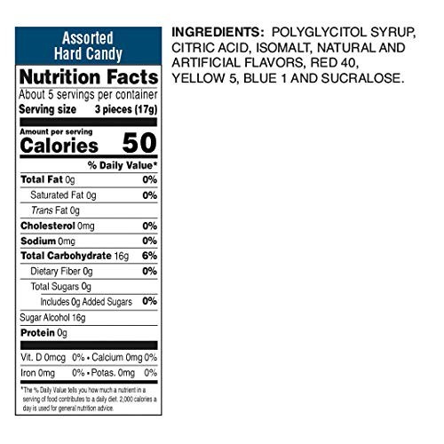 Fifty 50 Foods Hard Candy, Assorted Fruit, 2.75 Ounce Packages
