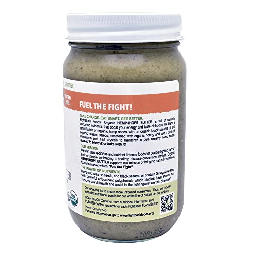 FightBack Foods Organic Hemp4Hope Butter Hemp Seed 16 oz - An ...