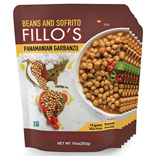 Fillo’S Panamanian Garbanzo Beans, Ready To Eat Sofrito Beans, 6