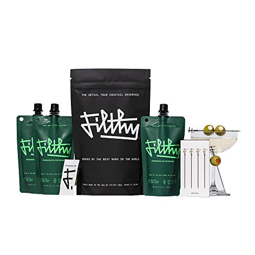 Filthy Food Martini Cocktail Kit - 3 8Oz Olive Brine Pouches, 12