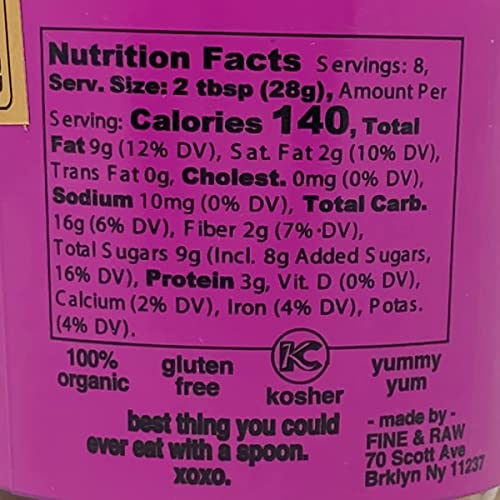 Fine & Raw Hazelnut Butter Spread 8 Ounce – Clean Ingredients, V...