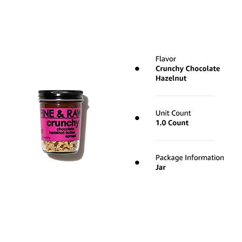 Fine & Raw Hazelnut Butter Spread 8 Ounce – Clean Ingredients, V...
