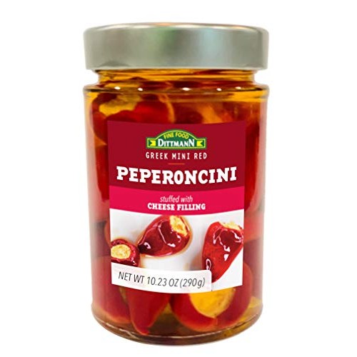Greek Red Peperoncini Peppers Stuffed With Cream Cheese 10.23Oz