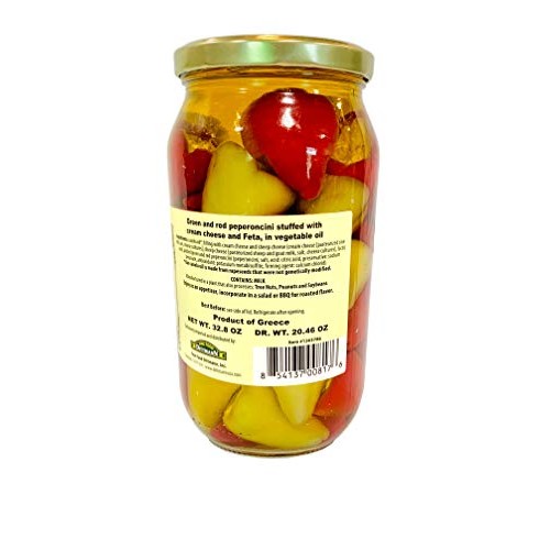 Greek Stuffed Peperoncini Duo - Greek Green And Red Peperoncini