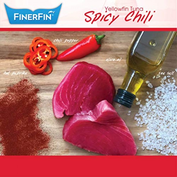 Yellowfin Tuna Can in Organic Olive Oil by FinerFin | Spicy Tuna...