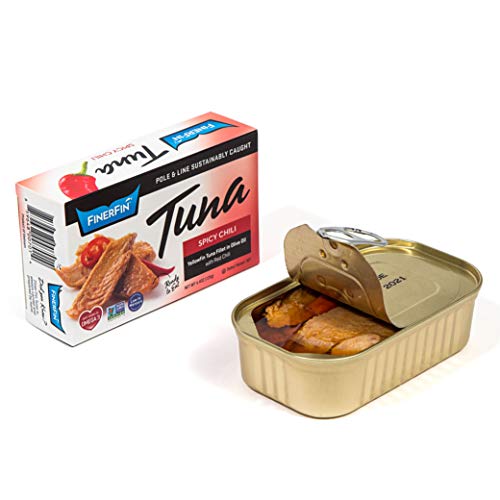 Yellowfin Tuna Can In Organic Olive Oil By Finerfin | Spicy Tuna