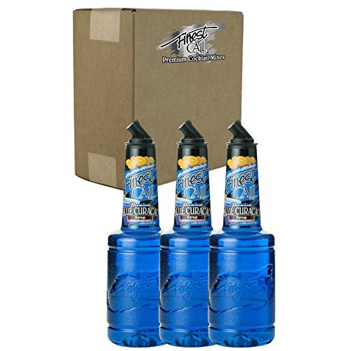 Finest Call Premium Blue Curacao Drink Mix, 1 Liter Bottle 33.8