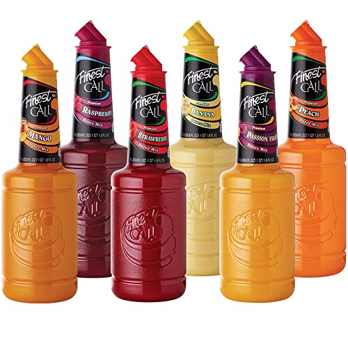 Finest Call Premium Fruit Puree Drink Mix, 1 Liter Bottles 33.8