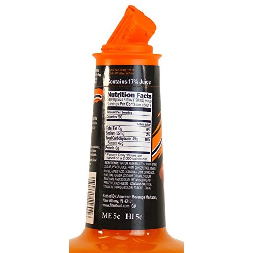 Finest Call Premium Peach Fruit Puree Drink Mix, 1 Liter Bottle