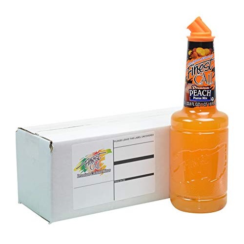 Finest Call Premium Peach Fruit Puree Drink Mix, 1 Liter Bottle