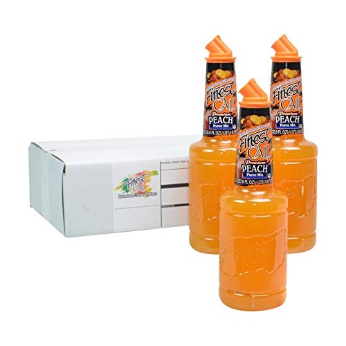 Finest Call Premium Peach Fruit Puree Drink Mix, 1 Liter Bottle